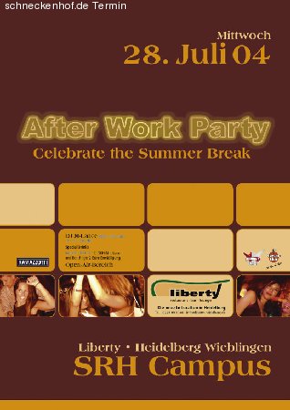 After-Work-Fete Werbeplakat