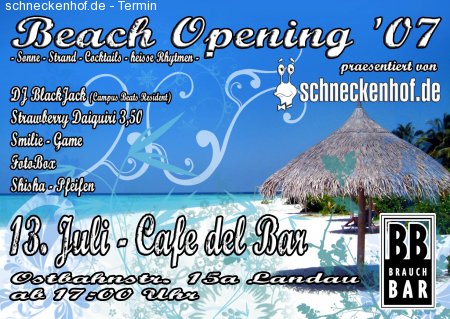 Beach Opening Werbeplakat