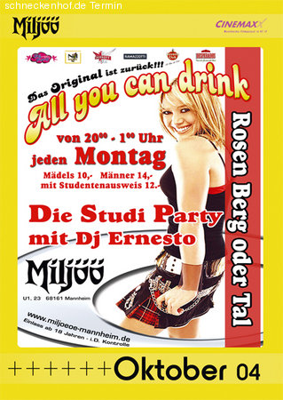 Rosen, Berg oder Talparty Werbeplakat