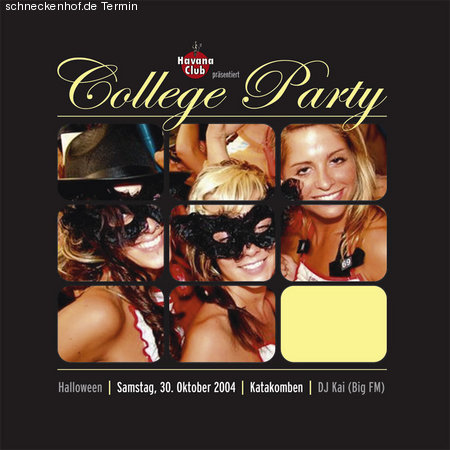 College Party Werbeplakat