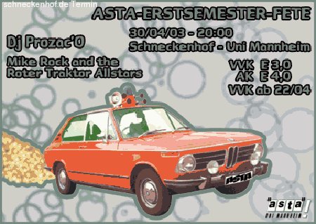 Erstsemesterfete Werbeplakat