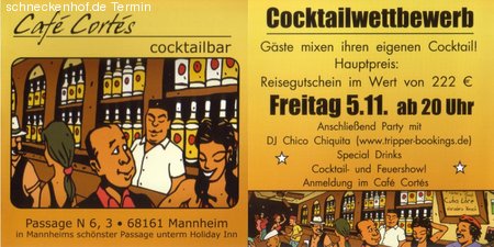 Cortés Cocktailwettbewerb Werbeplakat