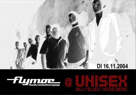 Flymoe live@Unisex Werbeplakat