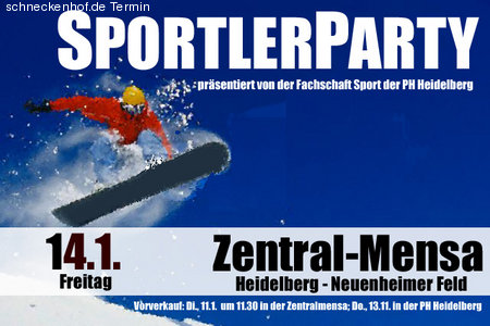 Sportlerparty Werbeplakat