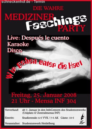 Die Wahre Mediziner-Faschings- Werbeplakat