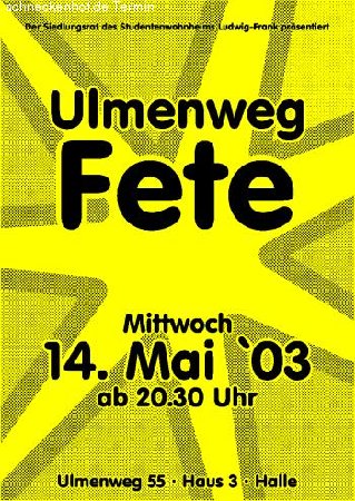 Die große Wohnheimfete Werbeplakat