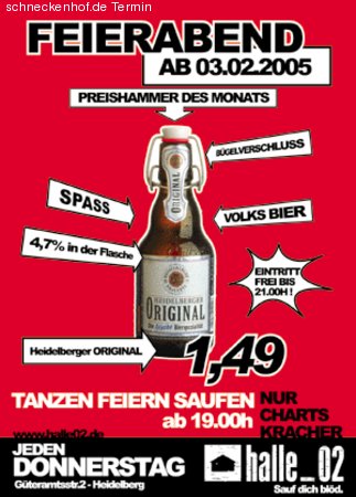 feierabend sauf dich blöd Werbeplakat