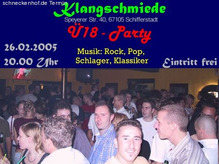Ü18-Party Werbeplakat