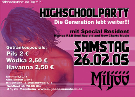 HighSchoolParty Werbeplakat