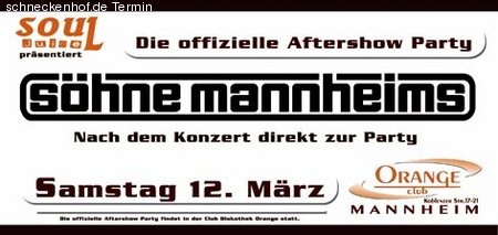 After Party Der SöhneMannheims Werbeplakat