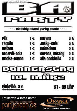 BA -Party XII Werbeplakat