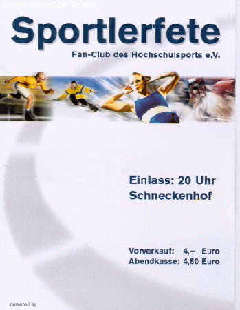 Sportlerfete Werbeplakat
