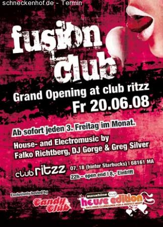 Fusion Club Opening Werbeplakat