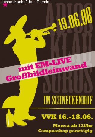 Adios Klausuros/ POR-GER Live! Werbeplakat