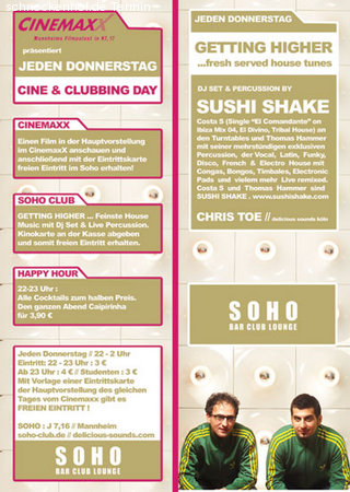 Cine & Clubbingday Werbeplakat