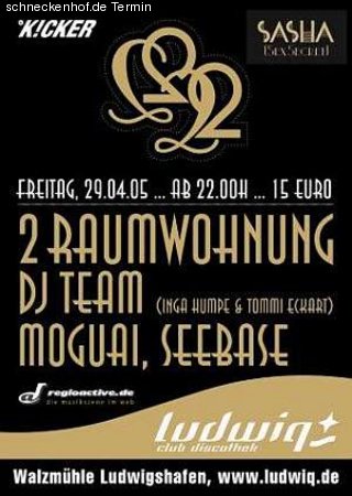 k!cker presents 2Raumwohnung Werbeplakat