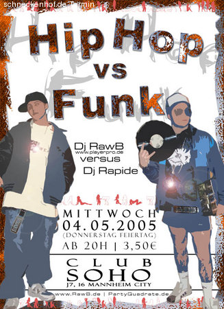Hip Hop vs. Funk Werbeplakat