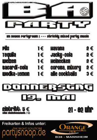 BA Party XIII Werbeplakat