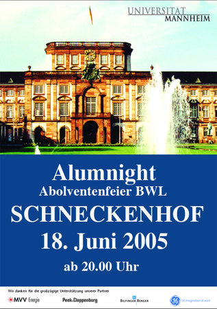 Alumnight - Absolventenparty Werbeplakat
