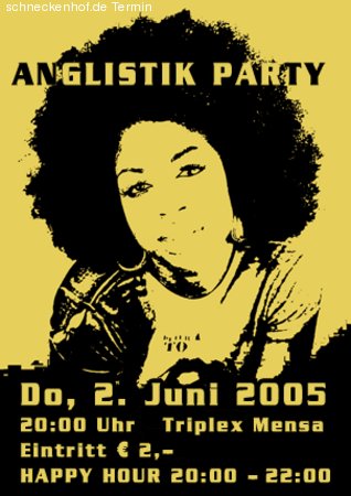 Anglistik-Party Werbeplakat