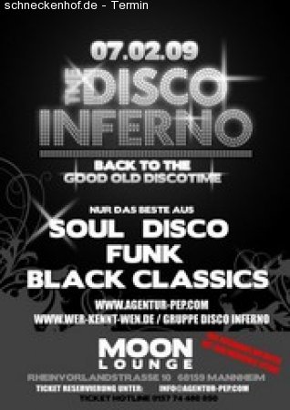 Disco Inferno  Die Revival Pa Werbeplakat