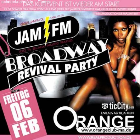 Broadway  Jam FM -  Party Werbeplakat