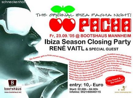 Pacha @ Bootshaus Werbeplakat