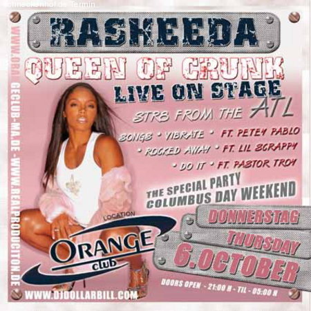 Rasheeda Concert/Afterparty Werbeplakat