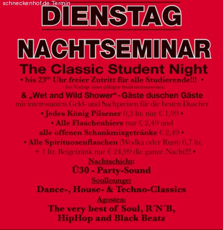 Nachtseminar Werbeplakat