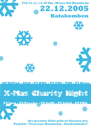X-Mas Charity Night Werbeplakat
