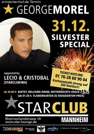 Silvester mit George Morel Werbeplakat