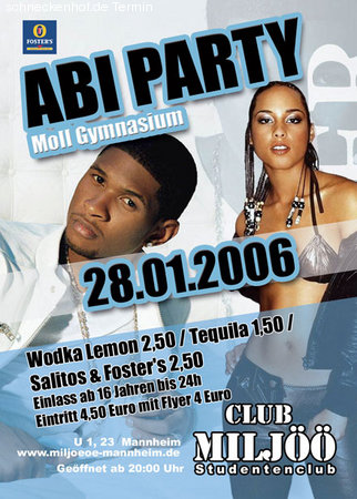 Abi Party Werbeplakat