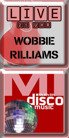 Live Stage & 70's 80's 90's Werbeplakat