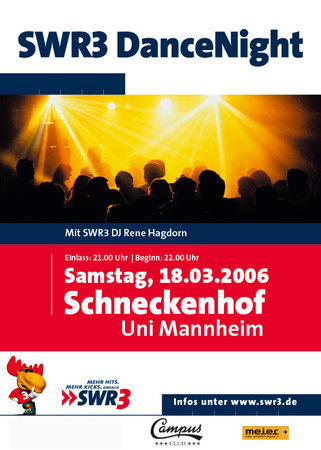 SWR3 DanceNight Werbeplakat
