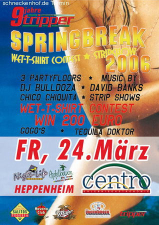Tripper's Spring Break Party Werbeplakat