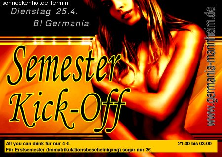 Semester Kick-Off Werbeplakat