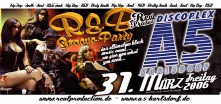 R&B Groove Party Werbeplakat