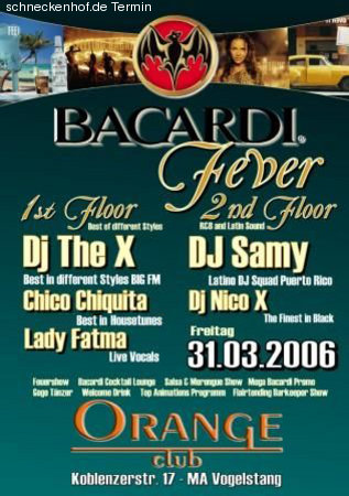 Bacardi Fever Night Werbeplakat