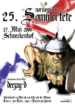 Norweger Fete Werbeplakat