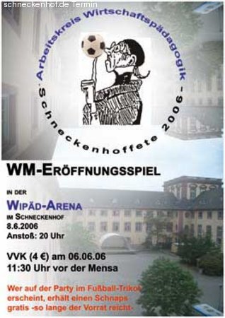 WM-Eröffnungsspiel (Wipäd) Werbeplakat