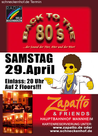 Back to the 80's Werbeplakat