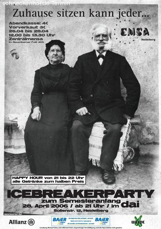 ICEBREAKER PARTY Werbeplakat