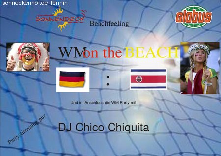 WM on the Beach + Party danach Werbeplakat
