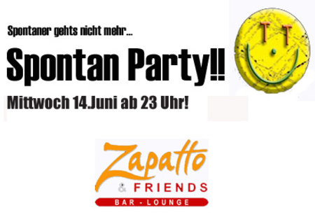 Spontan Party Werbeplakat