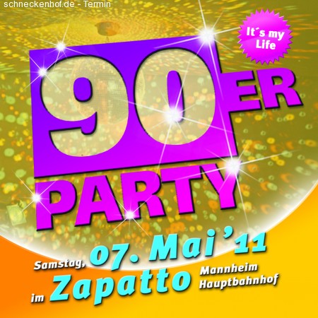 90er Party Werbeplakat