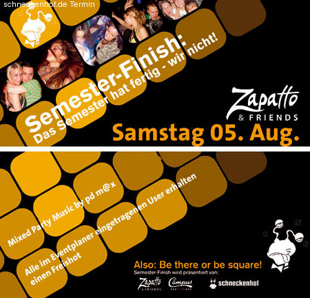 Semester Finish  Werbeplakat