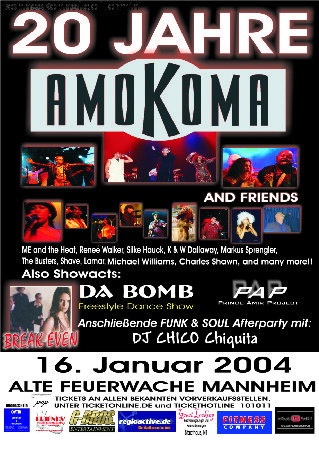 20 Jahre Amokoma Werbeplakat