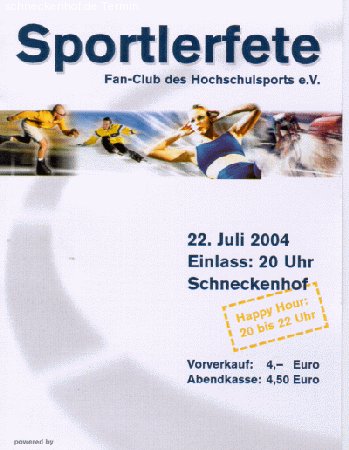 Sportlerfete Werbeplakat
