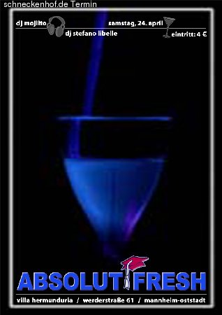 Absolut Fresh-Cocktailparty Werbeplakat