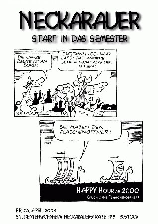 NeckaraueR Start ins Semester Werbeplakat